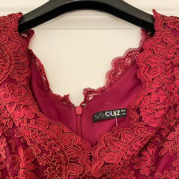 QUIZ long lace dress (Size 4) - Picture 2 of 4